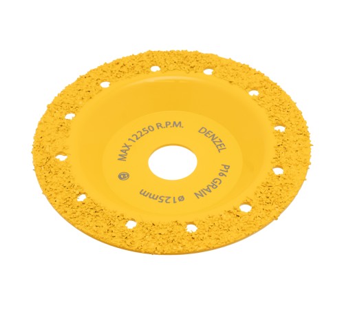 Чашка твердосплавная зачистная,125 мм, Плоская, среднее зерно #16// Denzel