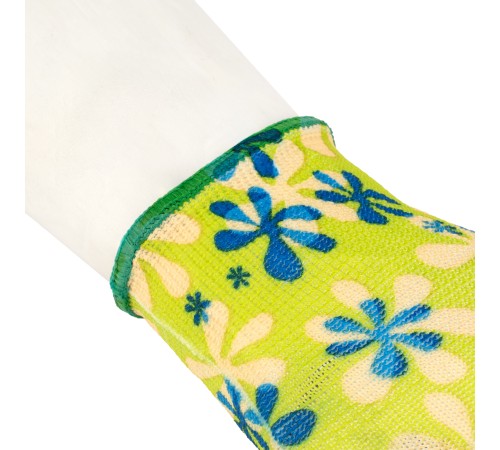 Перчатки садовые из полиэстера с нитрильным обливом, зеленые, M Palisad