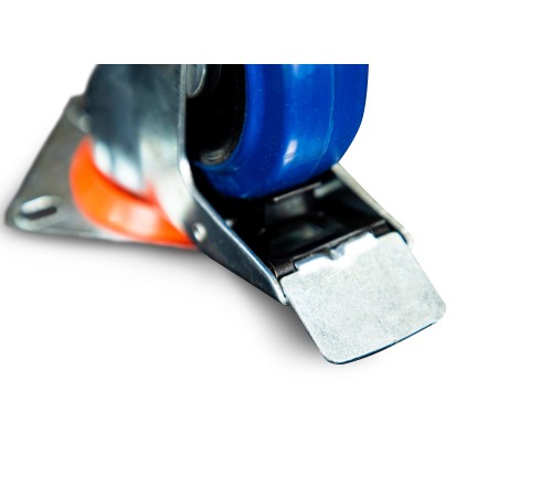 Колесо поворотное резина SRCLb 42 100 мм с тормозом 
(N)