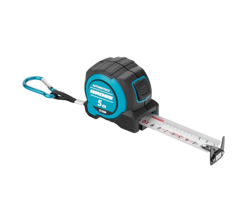 Рулетка "Automatisch", 5 м х 32 мм, нейлон, магнит, двустор. разметка, антиизлом, автоcтоп Gross