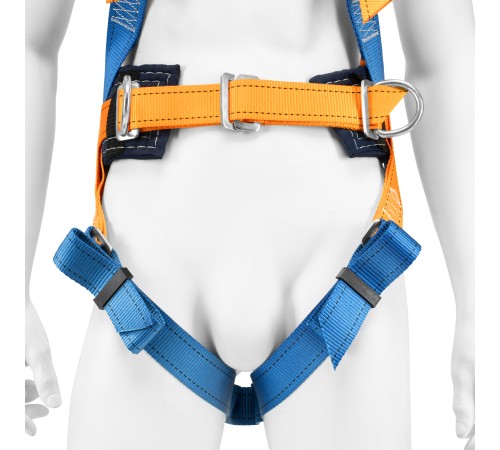 Удерживающе-страховочная привязь, модель УСП II, наплечные и набедренные лямки, высокий кушак Сибртех