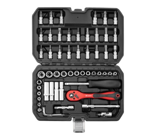 Набор инструментов 56 предметов, CrV, 1/4" MTX