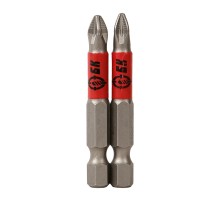 Биты PZ2x50мм, сталь S2, 2шт, БОЕКОМПЛЕКТ Биты PZ2x50мм, сталь S2, 2шт, БОЕКОМПЛЕКТ