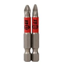 Биты PZ2x50мм, сталь S2, 2шт, БОЕКОМПЛЕКТ