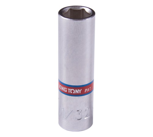 Головка торцевая глубокая шестигранная 1/4", 11/32", дюймовая KING TONY 223511S Головка торцевая глубокая шестигранная 1/4", 11/32", дюймовая KING TONY 223511S