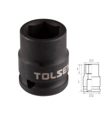 Головка торцевая ударная шестигранная 1/2", 20 мм TOLSEN TT18220 Головка торцевая ударная шестигранная 1/2", 20 мм TOLSEN TT18220