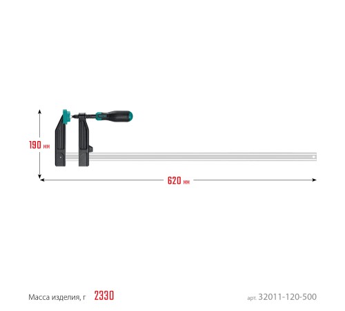 KRAFTOOL MF-500/120, 120 х 500 мм, струбцина F (32011-120-500) KRAFTOOL MF-500/120, 120 х 500 мм, струбцина F (32011-120-500)