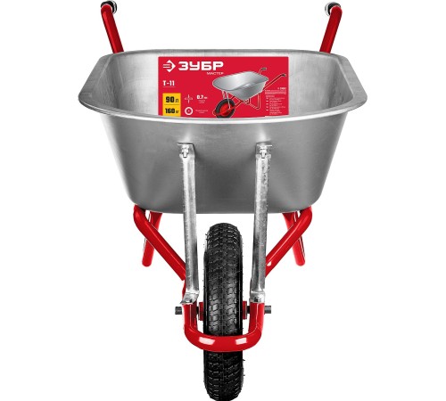 ЗУБР 90 л, 160 кг, тачка садово-строительная одноколесная Т-11 39962