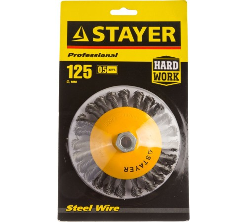 STAYER Ø 125 мм, щетка коническая для УШМ 35135-125 Профессионал STAYER Ø 125 мм, щетка коническая для УШМ 35135-125 Профессионал