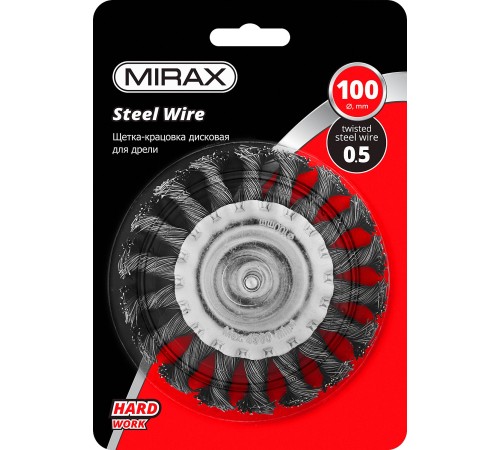 MIRAX 100 мм, щетка дисковая для дрели 35146-100 MIRAX 100 мм, щетка дисковая для дрели 35146-100