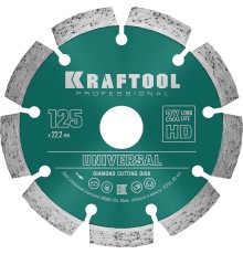 KRAFTOOL LASER-UNIVERSAL 125 мм (22.2 мм, 10х2.4мм), алмазный диск (36680-125)