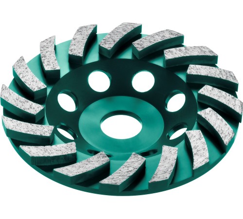 KRAFTOOL Turbo, d 125 мм, сегментная алмазная шлифовальная чашка (33368-125)