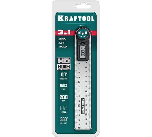 KRAFTOOL DPM-20 200 мм, Электронный транспортир-угломер (34682) KRAFTOOL DPM-20 200 мм, Электронный транспортир-угломер (34682)