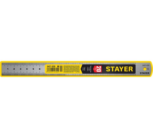 STAYER длина 0.2 м, нержавеющая линейка, Professional (3427-020) STAYER длина 0.2 м, нержавеющая линейка, Professional (3427-020)