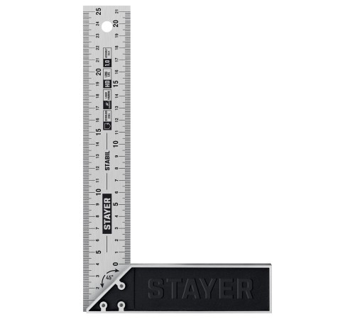 STAYER 250 мм, столярный угольник, Professional (3431-25)