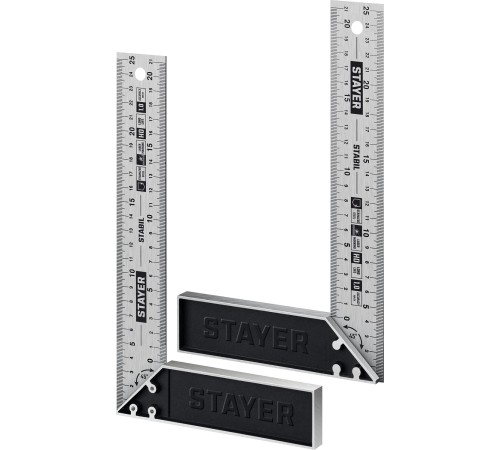 STAYER 250 мм, столярный угольник, Professional (3431-25)