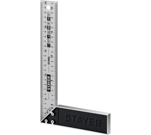 STAYER 250 мм, столярный угольник, Professional (3431-25)