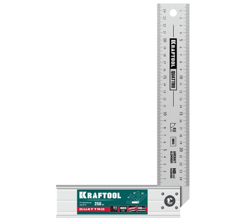 KRAFTOOL QUATTRO, 250 мм, 4 положения, складной столярный угольник (3444) KRAFTOOL QUATTRO, 250 мм, 4 положения, складной столярный угольник (3444)