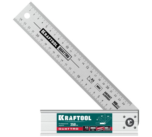 KRAFTOOL QUATTRO, 250 мм, 4 положения, складной столярный угольник (3444) KRAFTOOL QUATTRO, 250 мм, 4 положения, складной столярный угольник (3444)
