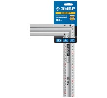 ЗУБР ЭКСПЕРТ 250 мм, жесткий столярный угольник, Профессионал (34392-25)