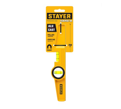 STAYER HARD-М 250 мм, литой магнитный уровень (3488) STAYER HARD-М 250 мм, литой магнитный уровень (3488)