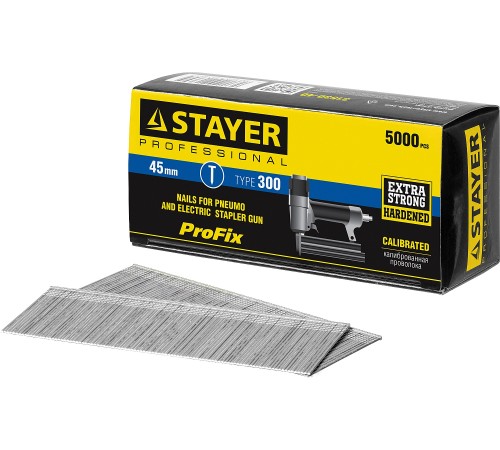 STAYER гвозди тип 300, 45 мм, гвозди особотвердые 31530-45 Professional STAYER гвозди тип 300, 45 мм, гвозди особотвердые 31530-45 Professional