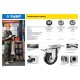 ЗУБР 75 мм, 50 кг, колесо неповоротное 30956-75-F