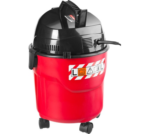 ЗУБР 1200 Вт, пылесос хозяйственный для сухой и влажной уборки ПУ-15-1200 М1 Мастер