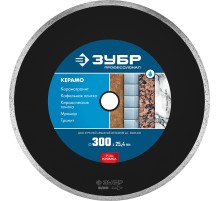 ЗУБР Керамо-25, d 300 мм, (25.4 мм, 7 мм), сплошной алмазный диск, Профессионал (36655-300)