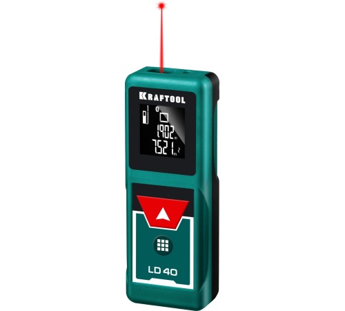 KRAFTOOL дальность 5 см - 40 м, точность 1,5 мм, лазерный дальномер 34763 KRAFTOOL дальность 5 см - 40 м, точность 1,5 мм, лазерный дальномер 34763
