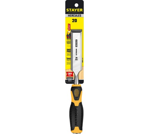 STAYER 20 мм, с двухкомпонентной ручкой, стамеска 18205-20_z01 STAYER 20 мм, с двухкомпонентной ручкой, стамеска 18205-20_z01