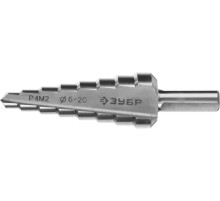 ЗУБР 6-20 мм, 8 ступеней, сталь Р4М2, ступенчатое сверло (29665-6-20-8)