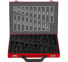 ЗУБР 170 шт, (1-10 мм), сталь Р4М2, класс В, мет.бокс, по металлу (29605-H170)