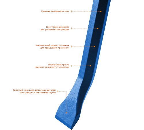ЗУБР 1500 мм, сечение 25 мм, шестигранный, лом монтажный Титан 21805-150_z01 Профессионал ЗУБР 1500 мм, сечение 25 мм, шестигранный, лом монтажный Титан 21805-150_z01 Профессионал