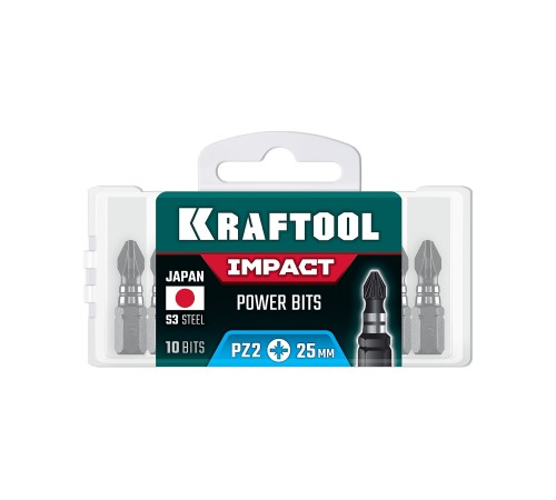 KRAFTOOL Impact PZ 2, 25 мм, 10 шт, ударные биты (26193-2-25-S10) KRAFTOOL Impact PZ 2, 25 мм, 10 шт, ударные биты (26193-2-25-S10)