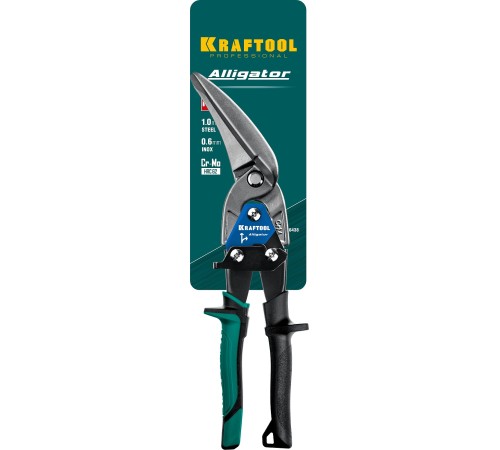 KRAFTOOL 280 мм, правые удлинённые ножницы по металлу Alligator 2328-RL KRAFTOOL 280 мм, правые удлинённые ножницы по металлу Alligator 2328-RL