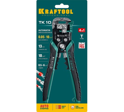 KRAFTOOL 0.05-10 мм², стриппер автоматический многофункциональный TK-10 22639