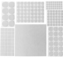 STAYER белые, самоклеящиеся, 175 шт, набор мебельных накладок (40917-H175)