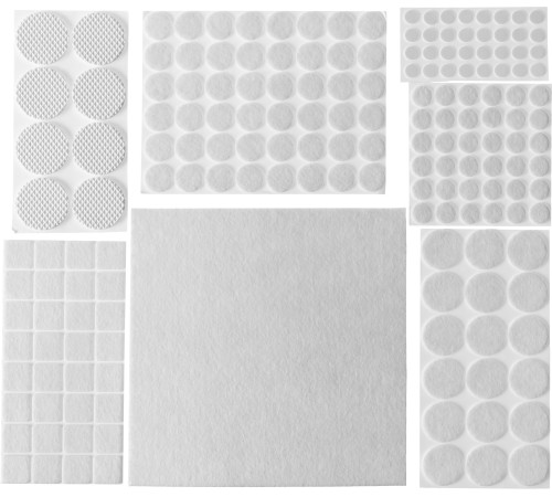 STAYER 175 шт., белый, набор: накладки самоклеящиеся на мебельные ножки 40917-H175