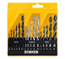 STAYER Combi 16 предметов, набор комбинированных сверл (29720-H16)