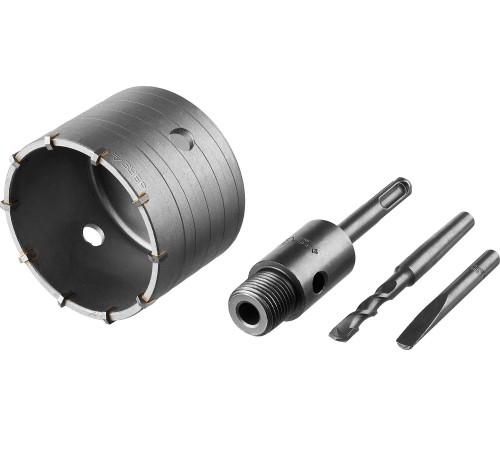 ЗУБР 80 мм, SDS - plus, 10T, коронка по бетону с оснасткой (2918-80)