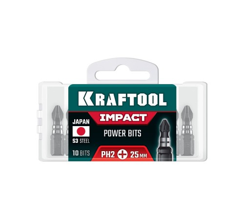 KRAFTOOL Impact PH 2, 25 мм, 10 шт, ударные биты (26191-2-25-S10) KRAFTOOL Impact PH 2, 25 мм, 10 шт, ударные биты (26191-2-25-S10)