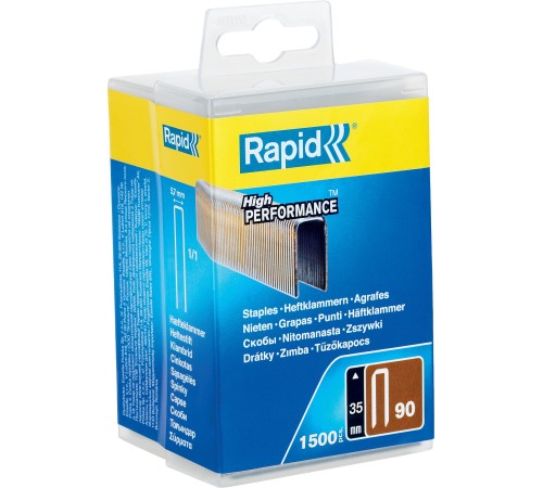 RAPID тип 90, 35 мм, 1500 шт., супертвердые, закаленные, скобы узкие 5000126