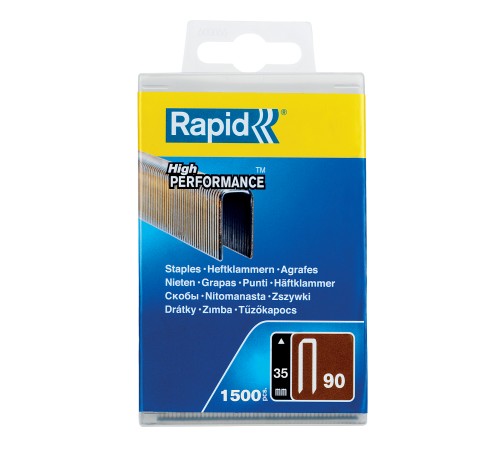 RAPID тип 90, 35 мм, 1500 шт., супертвердые, закаленные, скобы узкие 5000126