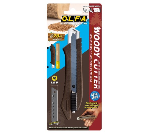 OLFA WOOD-PP Models 18 мм, с сегментированным лезвием, нож (OL-WD-AL)