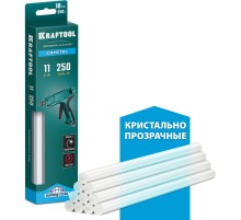 KRAFTOOL Cristal, 11 х 250 мм, 10 шт, кристально прозрачные, клеевые стержни (06846-10) KRAFTOOL Cristal, 11 х 250 мм, 10 шт, кристально прозрачные, клеевые стержни (06846-10)