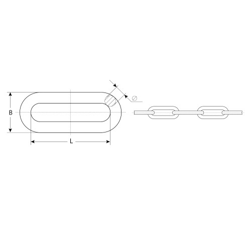 ЗУБР 5 мм, 45 м, цепь длиннозвенная, DIN 763 4-304030-05 Профессионал
