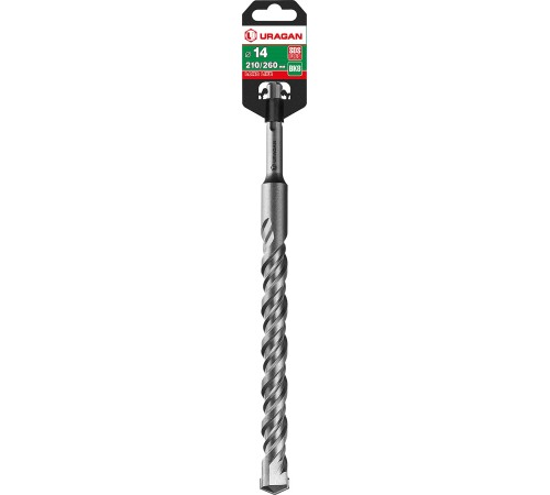 URAGAN 14 х 260 мм, бур SDS-plus 29311-260-14 URAGAN 14 х 260 мм, бур SDS-plus 29311-260-14