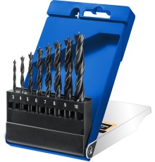 ЗУБР 8 шт: (3-4-5-6-7-8-9-10 мм), М-образная заточка, набор спиральных сверл по дереву, Профессионал (29421-H8)