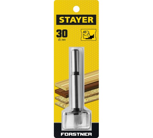 STAYER Ø30 х 90 мм, сверло Форстнера по дереву  STAYER Ø30 х 90 мм, сверло Форстнера по дереву